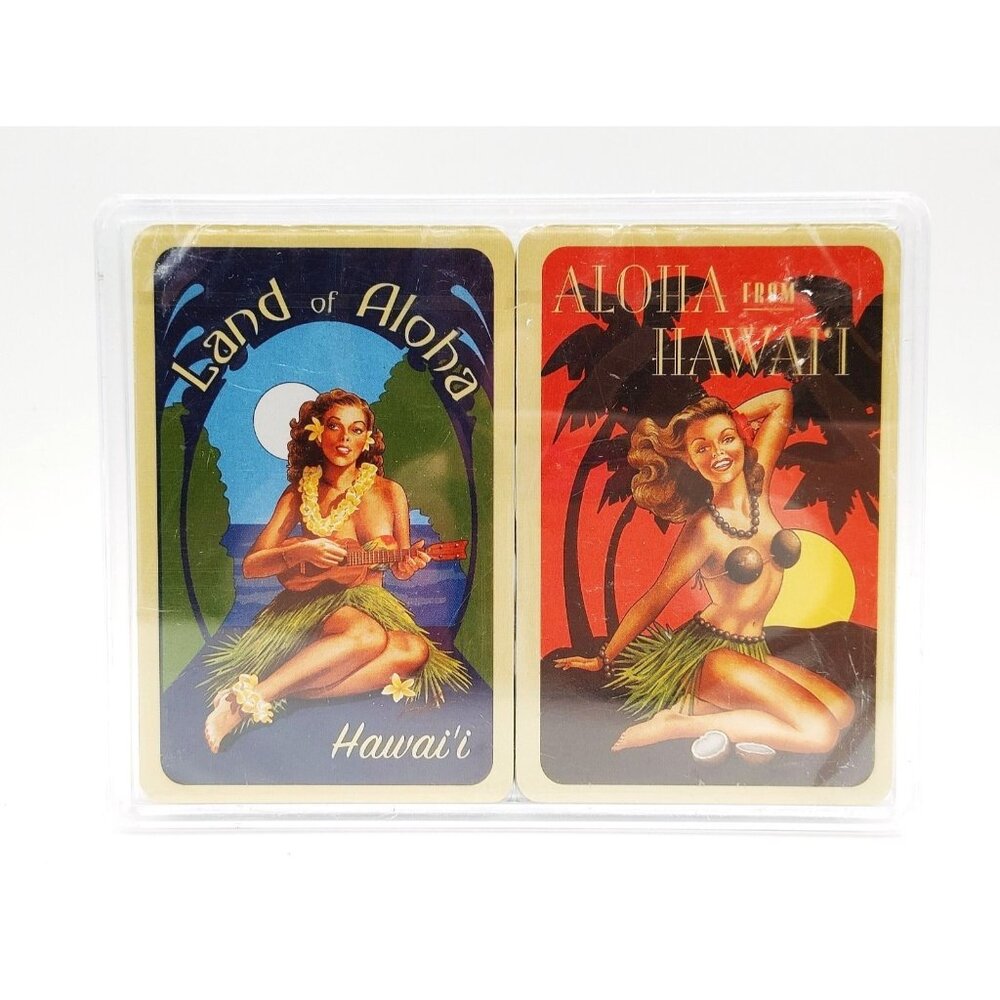 Island Heritage Vintage Aloha Hawaii Land of Aloha Two Decks of Playing Cards